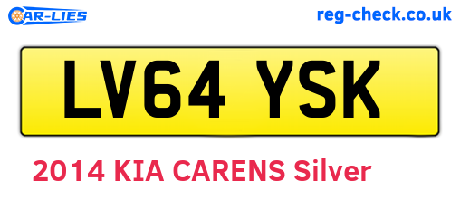 LV64YSK are the vehicle registration plates.