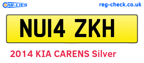 NU14ZKH are the vehicle registration plates.