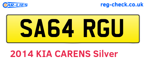 SA64RGU are the vehicle registration plates.
