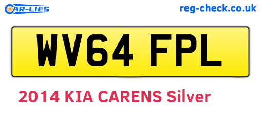 WV64FPL are the vehicle registration plates.