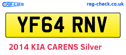 YF64RNV are the vehicle registration plates.