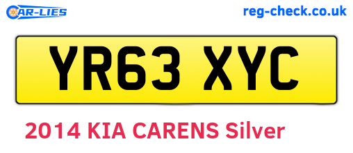YR63XYC are the vehicle registration plates.