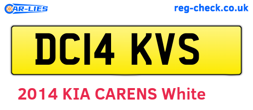 DC14KVS are the vehicle registration plates.