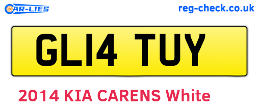 GL14TUY are the vehicle registration plates.
