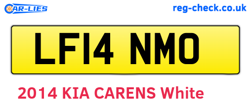 LF14NMO are the vehicle registration plates.