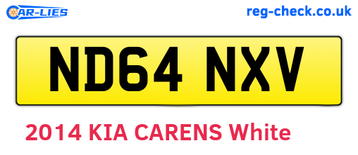 ND64NXV are the vehicle registration plates.