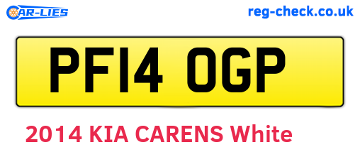 PF14OGP are the vehicle registration plates.