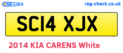 SC14XJX are the vehicle registration plates.