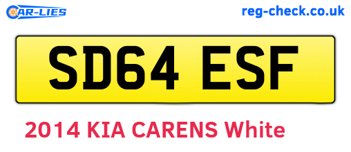 SD64ESF are the vehicle registration plates.