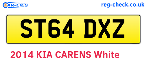ST64DXZ are the vehicle registration plates.