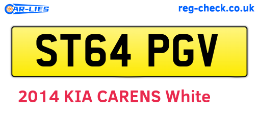 ST64PGV are the vehicle registration plates.
