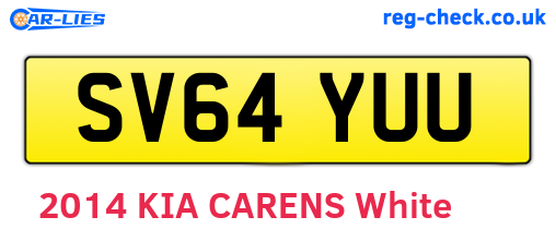 SV64YUU are the vehicle registration plates.
