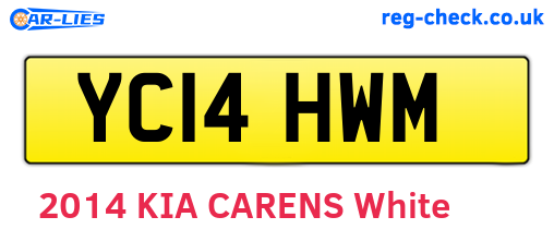 YC14HWM are the vehicle registration plates.