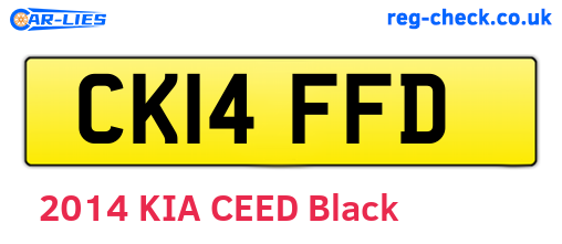 CK14FFD are the vehicle registration plates.