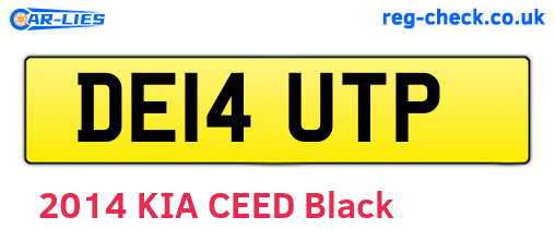 DE14UTP are the vehicle registration plates.