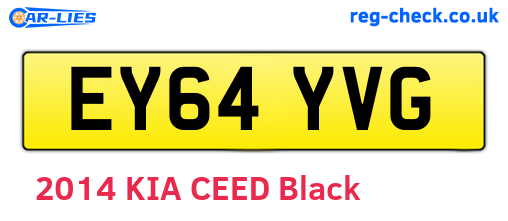 EY64YVG are the vehicle registration plates.