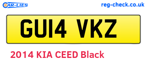 GU14VKZ are the vehicle registration plates.