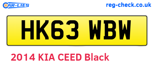 HK63WBW are the vehicle registration plates.