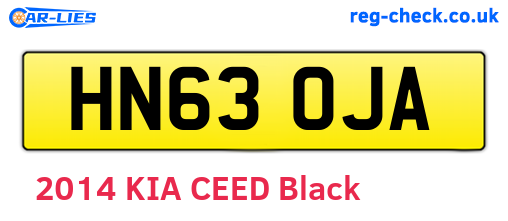 HN63OJA are the vehicle registration plates.