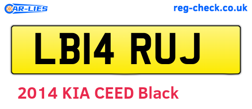LB14RUJ are the vehicle registration plates.