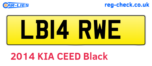 LB14RWE are the vehicle registration plates.