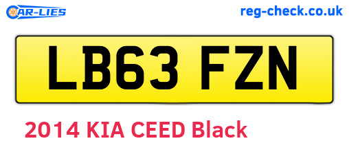 LB63FZN are the vehicle registration plates.