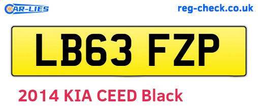 LB63FZP are the vehicle registration plates.