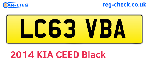 LC63VBA are the vehicle registration plates.