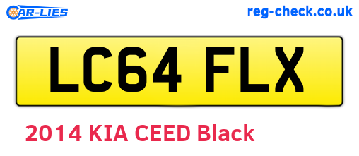 LC64FLX are the vehicle registration plates.