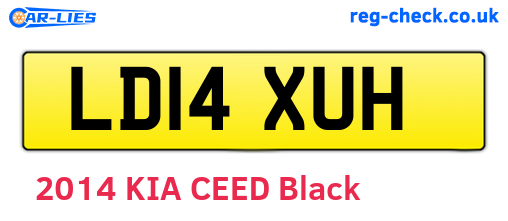 LD14XUH are the vehicle registration plates.