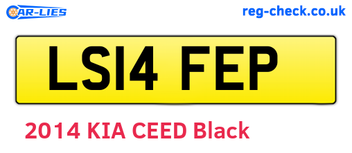 LS14FEP are the vehicle registration plates.