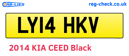 LY14HKV are the vehicle registration plates.