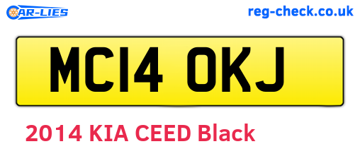 MC14OKJ are the vehicle registration plates.