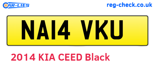 NA14VKU are the vehicle registration plates.