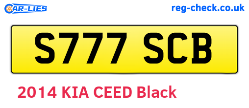 S777SCB are the vehicle registration plates.