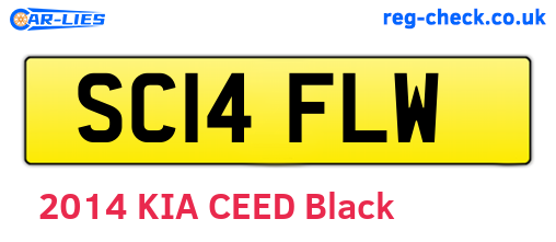 SC14FLW are the vehicle registration plates.