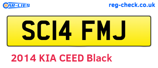 SC14FMJ are the vehicle registration plates.