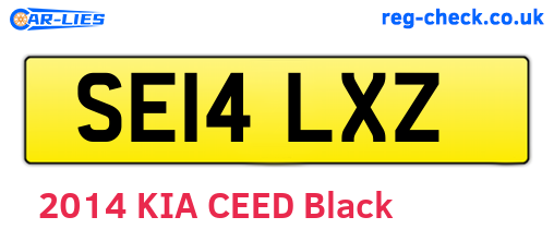SE14LXZ are the vehicle registration plates.