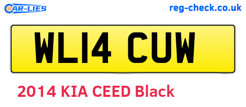 WL14CUW are the vehicle registration plates.