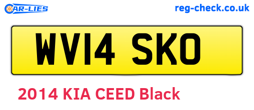 WV14SKO are the vehicle registration plates.