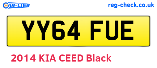 YY64FUE are the vehicle registration plates.