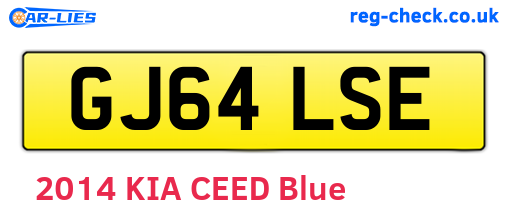 GJ64LSE are the vehicle registration plates.