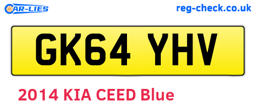 GK64YHV are the vehicle registration plates.