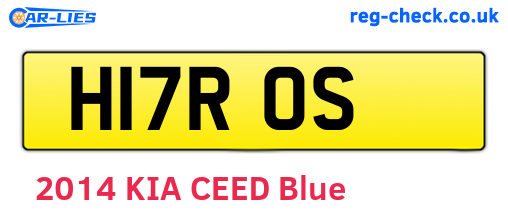 H17ROS are the vehicle registration plates.