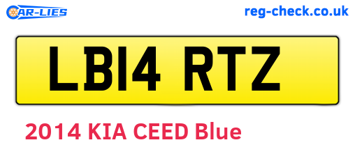 LB14RTZ are the vehicle registration plates.
