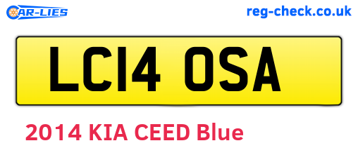 LC14OSA are the vehicle registration plates.