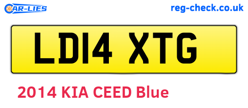 LD14XTG are the vehicle registration plates.