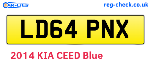 LD64PNX are the vehicle registration plates.