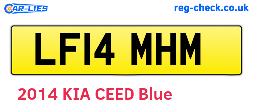LF14MHM are the vehicle registration plates.
