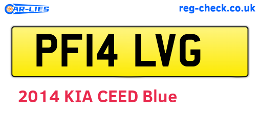 PF14LVG are the vehicle registration plates.